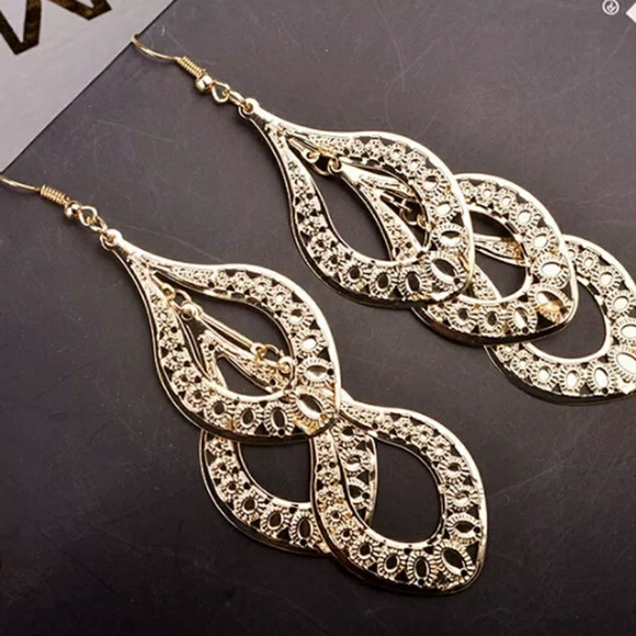 🎀 Bohemian Vintage Style Drop Golden Leaves - Picture 5 of 6